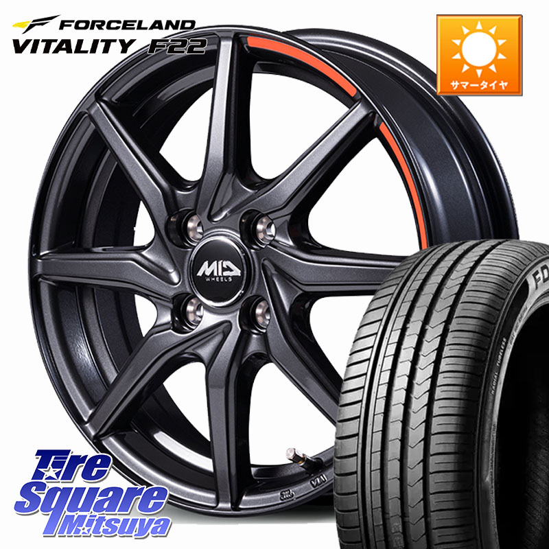 MANARAY MID RX810 ACTIVE BLACK ホイール 14インチ 14 X 4.5J +45 4穴 100 FORCELAND Vitality F22 在庫予定品● フォースランド サマータイヤ 【欠品次回5月末】 155/65R14 N-BOX デリカミニ2WD タント スペーシア サクラ ハイゼット アゲトラCustom車用※軽自動車専