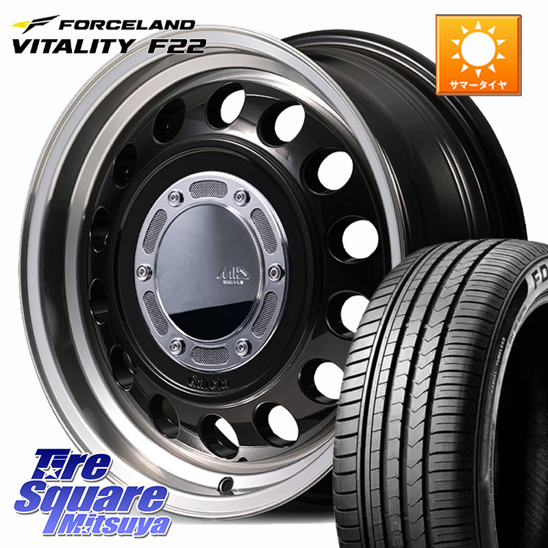 FORCELAND Vitality F22 2026年製 在庫● フォースランド サマータイヤ 165/55R14MANARAY MID GARCIA CISCO Type2 ホイール 14インチ 14X5.0J 42 4穴 100 ハイゼットアゲトラCustom車用※軽自動車専用ホイール※ モコ 日産 キャリイ エブリイ アゲトラ｜タイヤスクエアミツヤ
