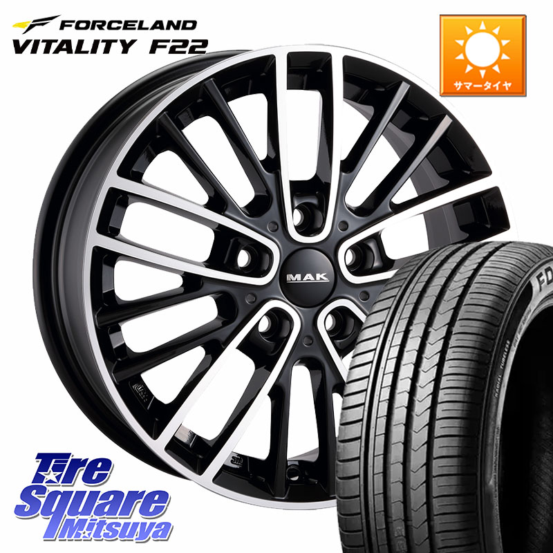 FORCELAND Vitality F22 在庫予定品● フォースランド サマータイヤ【欠品次回9月以降】 205/55R16阿部商会 MAK CHELSE ホイール 16インチ 16X7.0J(MINI F54) 52 5穴 112 MINI ミニ クラブマン F54｜タイヤスクエアミツヤ 69,388円