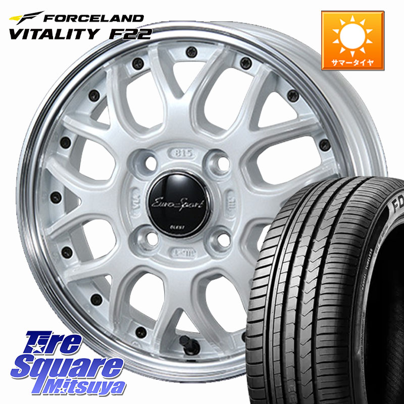 BLEST EuroSport Type815 軽自動車専用 ホイール 15インチ 15 X 5.0J +45 4穴 100 FORCELAND Vitality F22 在庫● サマータイヤ 165/55R15 2025年製 ●サマーセール● 165/55R15 N-BOX タント スペーシア サクラ