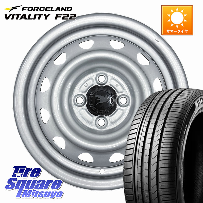 FORCELAND Vitality F22 2026年製 在庫● フォースランド サマータイヤ 165/55R14WEDS Carrowin PC-455 キャロウィン スチールホイール 14インチ 14X4.5J 45 4穴 100 ハイゼットアゲトラCustom車用※軽自動車専用ホイール※ アルト系 ライフ ゼスト モコ 日産 アトレー|タイヤスクエアミツヤ