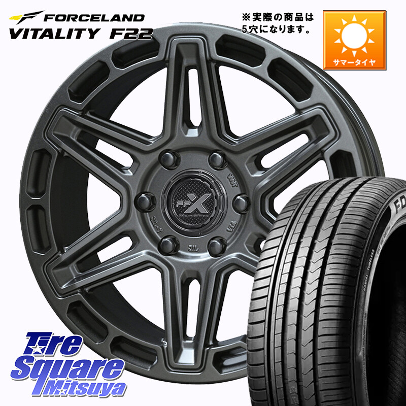 FORCELAND Vitality F22 在庫予定品● フォースランド サマータイヤ【欠品次回9月以降】 205/55R16KYOHO PPX MK6 ホイール 16インチ◇参考画像 16X7.0J 35 5穴 114.3 GRヤリスRSノーマルキャリパー|タイヤスクエアミツヤ