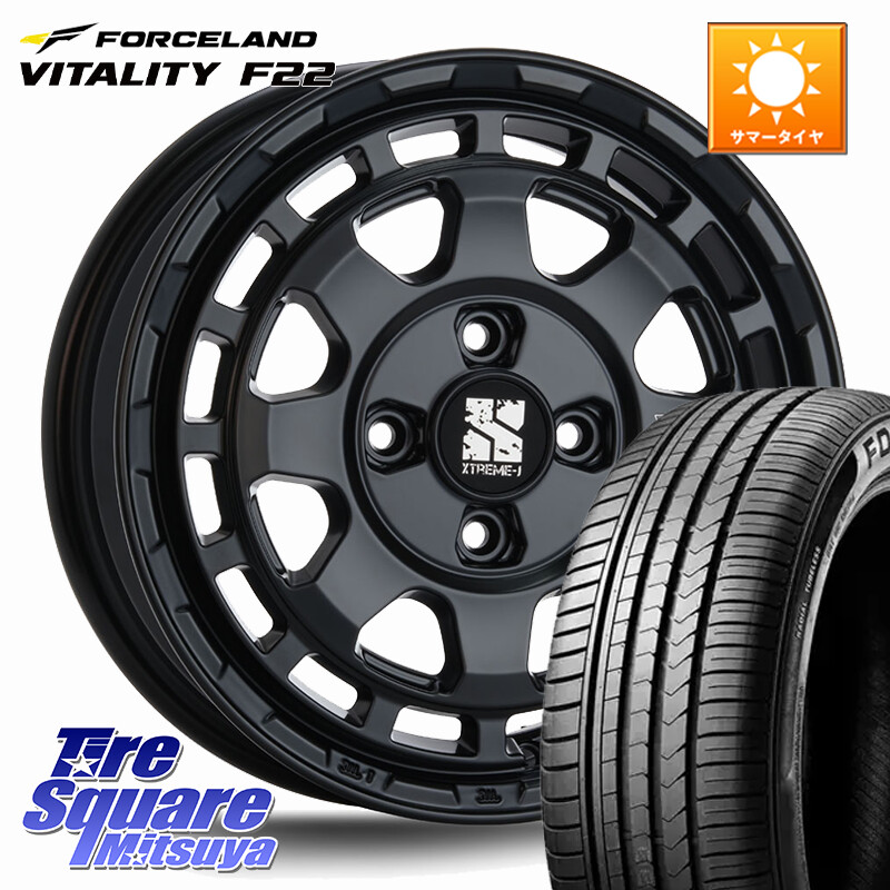 FORCELAND Vitality F22 在庫予定品● フォースランド サマータイヤ【欠品次回9月以降】 155/65R14MLJ SAVANZA サバンザ XTREME-J ホイール 14インチ エクストリーム 14X4.5J 43 4穴 100 N-BOX タント スペーシア サクラ ハイゼットアゲトラCustom車用※軽自動車専用ホ|タイヤスクエアミツヤ