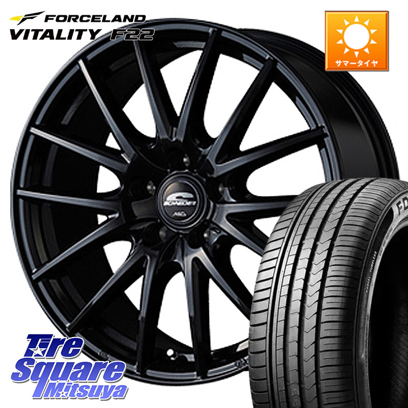 MANARAY MID SCHNEIDER SQ27 ブラック ホイール 15インチ 15 X 6.0J +45 5穴 100 FORCELAND Vitality F22 在庫予定品● フォースランド サマータイヤ 【欠品次回5月末】 195/65R15 210系カローラスポーツ 50系プリウス