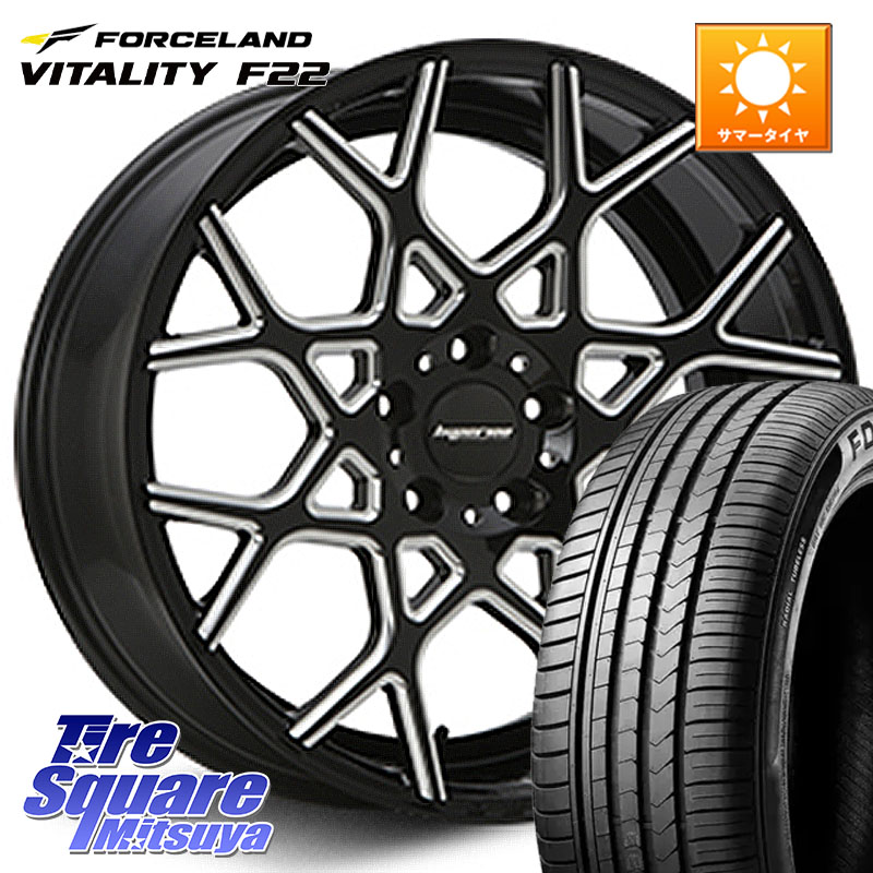 MLJ huperion ハイペリオン CVZ ホイール 20インチ 20 X 8.5J +35 5穴 114.3 FORCELAND Vitality F22 在庫予定品● フォースランド サマータイヤ 【欠品次回5月末】 245/40R20 30系アルファード 30系ヴェルファイア 20系アルファード