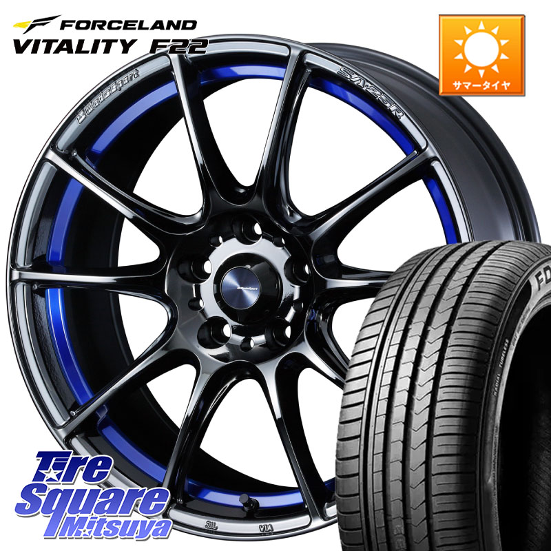 WEDS SA-25R ウェッズ スポーツ ホイール 18インチ 18 X 8.0J +45 5穴 114.3 FORCELAND Vitality F22 在庫予定品● サマータイヤ 225/45ZR18 【欠品次回5月末】 225/45R18 90系ノア ヴォクシー プリウスアルファ リーフ RP6～8ステップワゴン