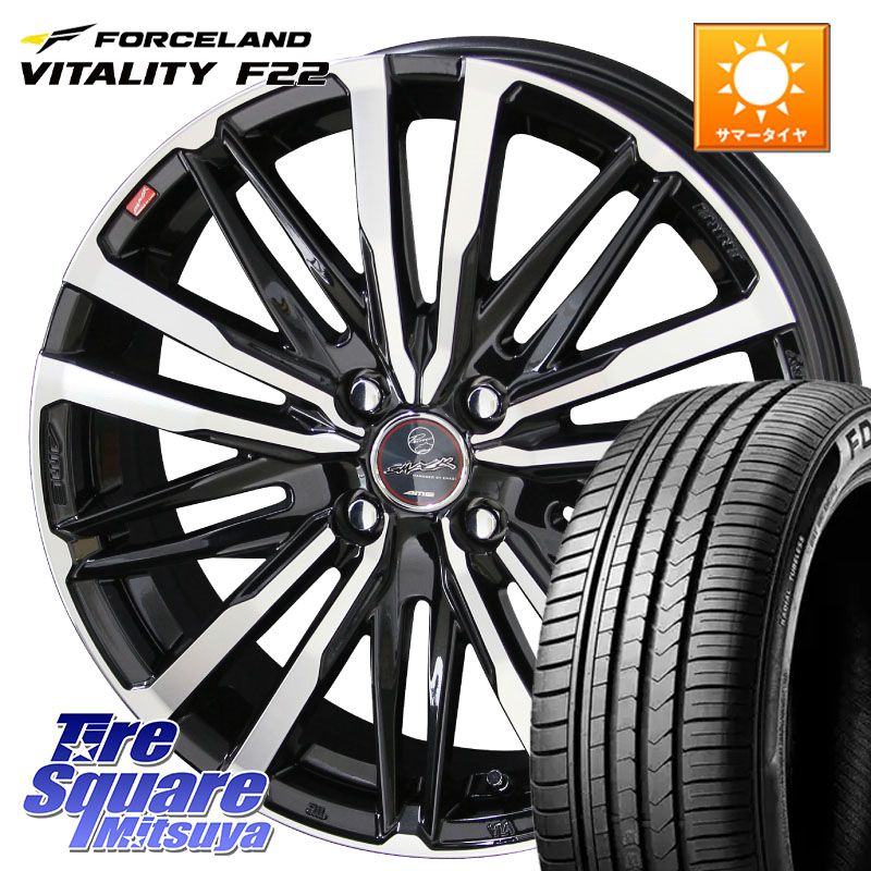 FORCELAND Vitality F22 在庫● サマータイヤ 195/45ZR17 2025年製 ●サマーセール● 195/45R17KYOHO SMACK CREST スマック クレスト ホイール 17インチ 17X6.0J 40 4穴 100｜タイヤスクエアミツヤ