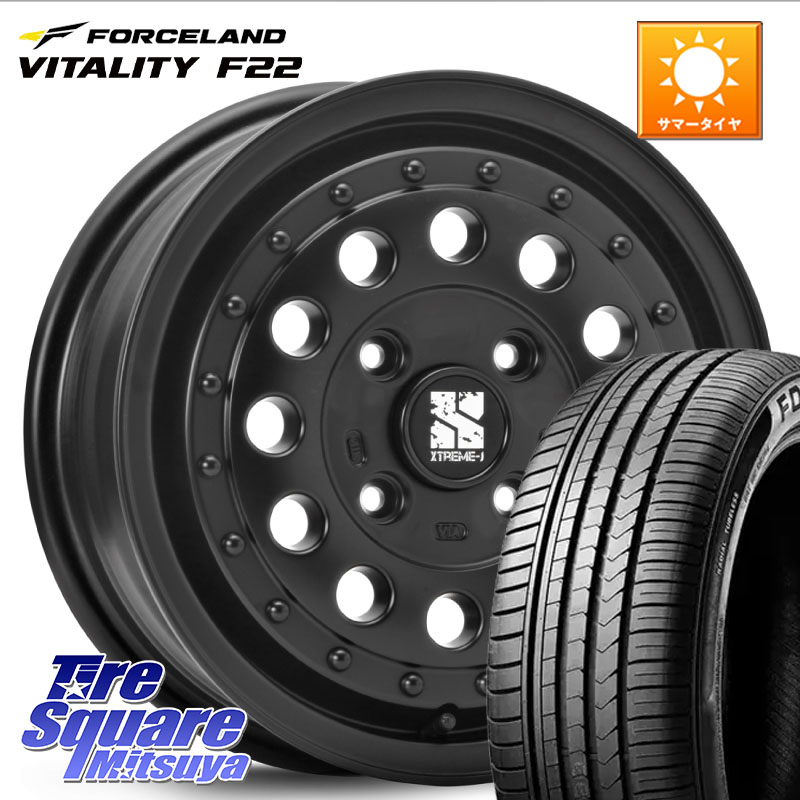 FORCELAND Vitality F22 在庫予定品● フォースランド サマータイヤ【欠品次回9月以降】 155/65R14MLJ XTREME-J エクストリーム RUGGED 14インチ 14X5.0J 45 4穴 100 N-BOX タント スペーシア ハイゼットアゲトラCustom車用※軽自動車専用ホイール※ デリカ ミニ DELIC｜タイヤスクエアミツヤ