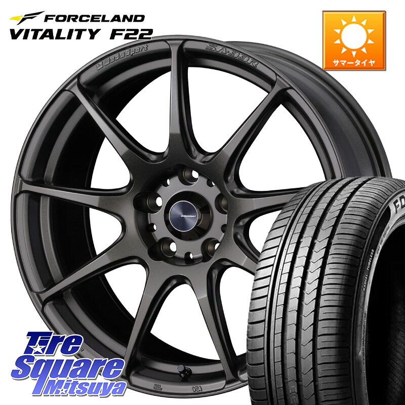 FORCELAND Vitality F22 2026年製 在庫● フォースランド サマータイヤ 225/45R18WEDS WedsSport SA-99R SA99R ウェッズ スポーツ ホイール 18インチ 18X7.5J 45 5穴 100 レガシー レガシィ ワゴン エクシーガ|タイヤスクエアミツヤ