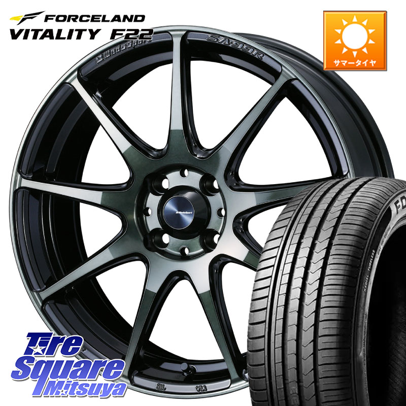 WEDS ウェッズ スポーツ SA99R SA-99R WBC 15インチ 15 X 6.0J +48 4穴 100 FORCELAND Vitality F22 在庫予定品● フォースランド サマータイヤ 【欠品次回5月末】 175/65R15 GR・GS系フィット クロスビー