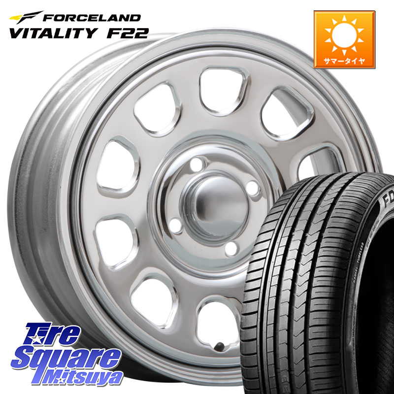 FORCELAND Vitality F22 在庫予定品● フォースランド サマータイヤ【欠品次回9月以降】 155/65R14MLJ デイトナ SS DAYTONA SS CR 4H 14インチ 14X5.0J 42 4穴 100 タント スペーシア ハイゼットアゲトラCustom車用※軽自動車専用ホイール※ デリカ ミニ DELICA MINI｜タイヤスクエアミツヤ