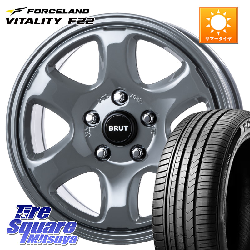 BRUT ブルート BR-44 BR44 ホイール 17インチ 17 X 7.5J +38 5穴 114.3 FORCELAND Vitality F22 在庫予定品● フォースランド サマータイヤ 【欠品次回5月中旬】 215/60R17 10系カローラクロス 20系アルファード