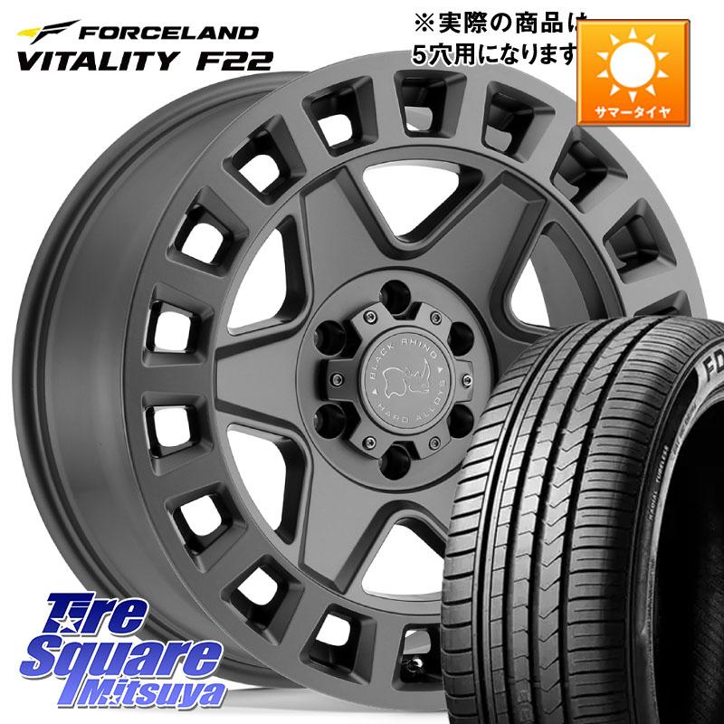 BLACK RHINO YORK ブラックライノ ヨーク GM 17インチ ブラックライノ 17 X 8.0J +35 5穴 114.3 FORCELAND Vitality F22 在庫予定品● フォースランド サマータイヤ 【欠品次回5月中旬】 215/60R17 20系アルファード