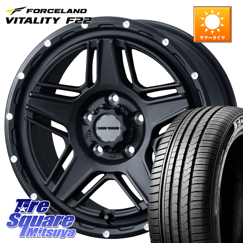 WEDS 40535 マッドヴァンス MUD VANCE 07 BK 16インチ 16 X 7.0J +38 5穴 114.3 FORCELAND Vitality F22 在庫予定品● フォースランド サマータイヤ 【欠品次回5月末】 205/60R16 90系ノア ヴォクシー プリウスアルファ RP6～8ステップワゴン