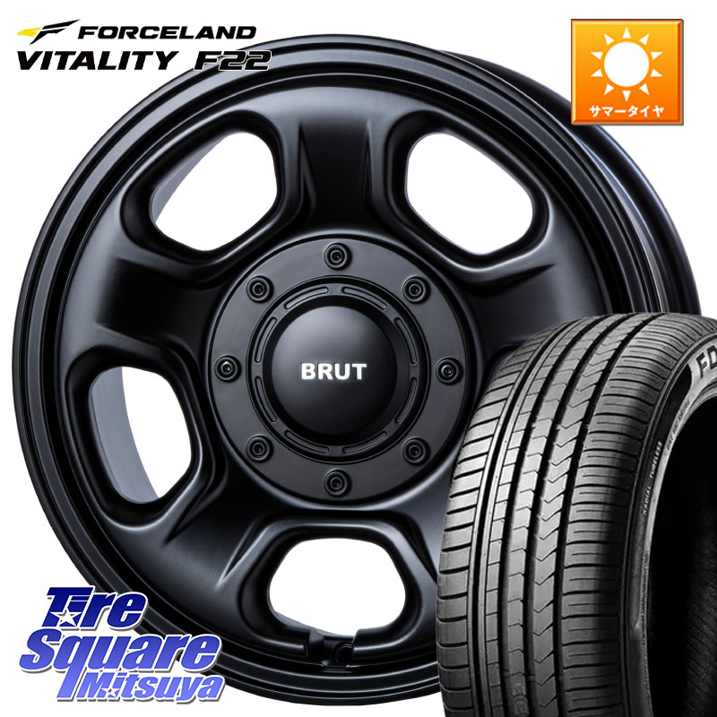 FORCELAND Vitality F22 在庫予定品● フォースランド サマータイヤ【欠品次回9月以降】 205/55R16BRUT ブルート BR-33 BR33 ホイール 16インチ 16X6.5J 30 5穴 100 カローラスポーツ|タイヤスクエアミツヤ