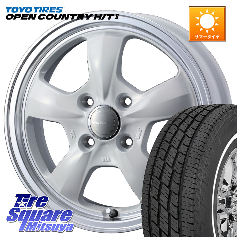 WEDS 41119 GYRAFT 5S グラフト ホワイト ホイール 15インチ 15 X 4.5J +45 4穴 100 TOYOTIRES OPENCOUNTRY HT2 在庫● ホワイトリボン ● サマータイヤ オープンカントリー H/T2 165/60R15 デリカミニ4WD キャスト[アクティバ] ハスラー ピクシスジョイ[Cグレード] ハ