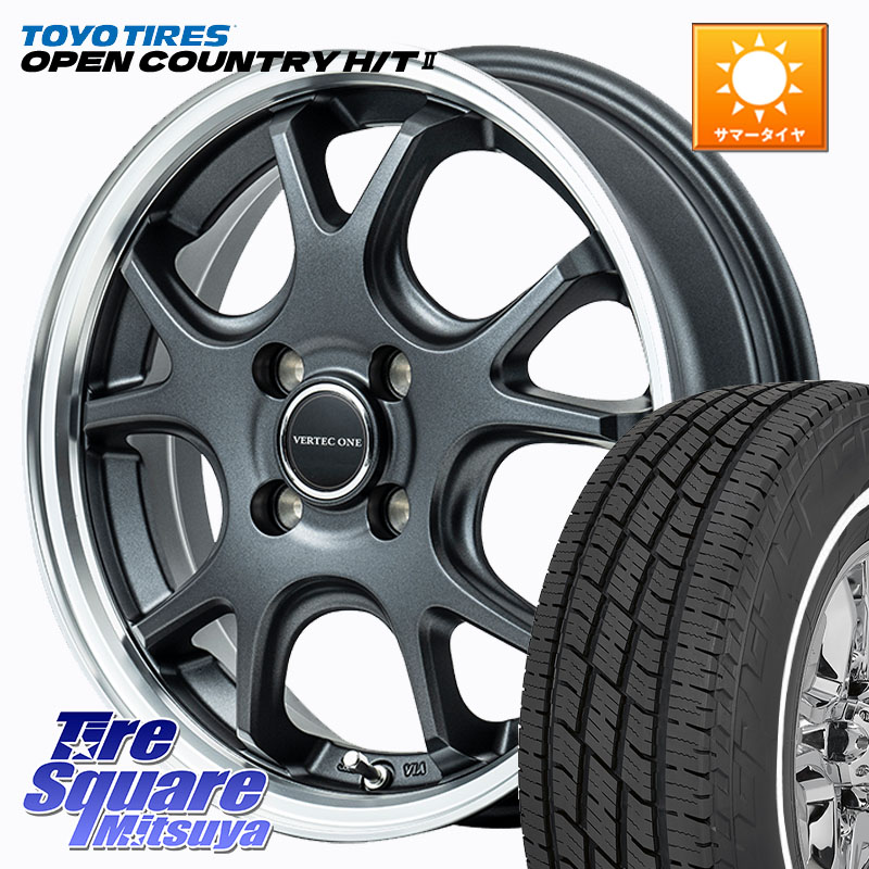 MANARAY MID VERTEC ONE EXE5 Vselection ホイール 15インチ 15 X 4.5J +45 4穴 100 TOYOTIRES OPENCOUNTRY HT2 在庫● ホワイトリボン ● サマータイヤ オープンカントリー H/T2 165/60R15 デリカミニ4WD キャスト[アクティバ] ハスラー ピクシスジョイ[Cグレード] ハ