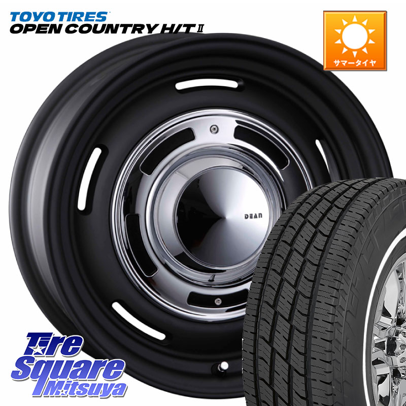 CRIMSON ディーン クロスカントリー ブラック 15インチ 15 X 4.5J +43 4穴 100 TOYOTIRES OPENCOUNTRY HT2 在庫● ホワイトリボン ● サマータイヤ オープンカントリー H/T2 165/65R15 ダイハツTAFT Mx27/37/47Sソリオ・デリカD2 MAx6S系ソリオ