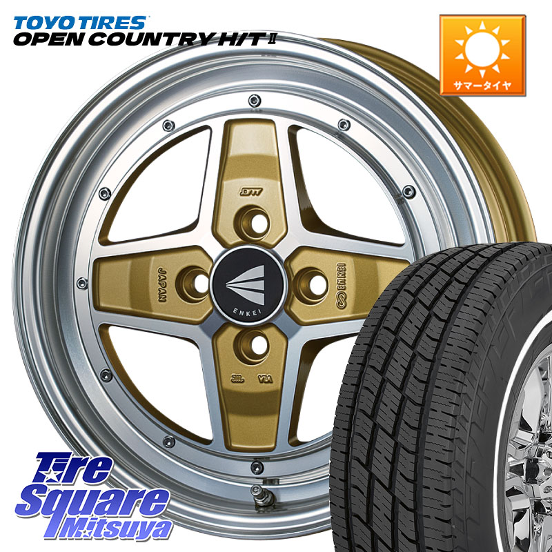 ENKEI エンケイ NEO CLASSIC APACHE2 アパッチ ネオクラシック 15インチ 15 X 5.0J +45 4穴 100 TOYOTIRES OPENCOUNTRY HT2 在庫● ホワイトリボン ● サマータイヤ オープンカントリー H/T2 165/60R15 キャスト[アクティバ] ピクシスジョイ[Cグレード] ハイゼット アゲ