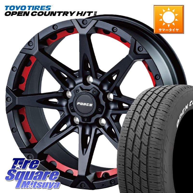 FORCE フォース DENALI デナリー BK 17インチ 17 X 7.5J +38 5穴 114.3 TOYOTIRES OPENCOUNTRY HT2 在庫● ホワイトレター ◆ サマータイヤ オープンカントリー H/T2 215/60R17 10系カローラクロス 20系アルファード