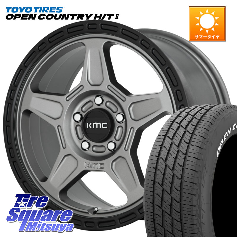 KMC KM721 ALPINE グレイ ホイール 17インチ 専用Nut別売 17 X 8.0J +38 5穴 114.3 TOYOTIRES OPENCOUNTRY HT2 在庫● ホワイトレター ◆ サマータイヤ オープンカントリー H/T2 215/60R17 20系アルファード