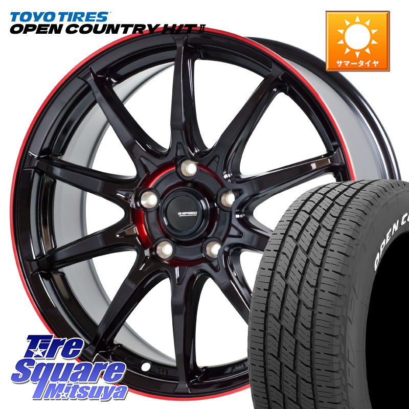 HotStuff 軽量設計 G.SPEED P-05R P05R RED ホイール 17インチ 17 X 7.0J +55 5穴 114.3 TOYOTIRES OPENCOUNTRY HT2 在庫● ホワイトレター ◆ サマータイヤ オープンカントリー H/T2 215/60R17 ZR-V RC系オデッセイ後期