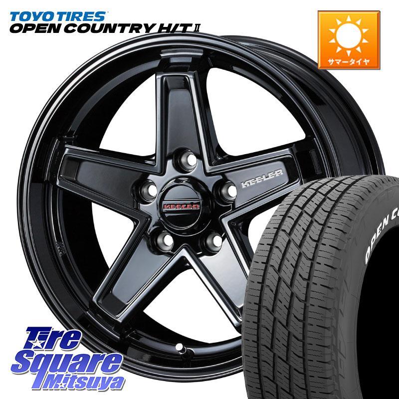 WEDS KEELER TACTICS ブラック ホイール 4本 17インチ キーラー タクティクス 17 X 7.0J +38 5穴 114.3 TOYOTIRES OPENCOUNTRY HT2 在庫● ホワイトレター ◆ サマータイヤ オープンカントリー H/T2 215/60R17 10系カローラクロス 20系アルファード