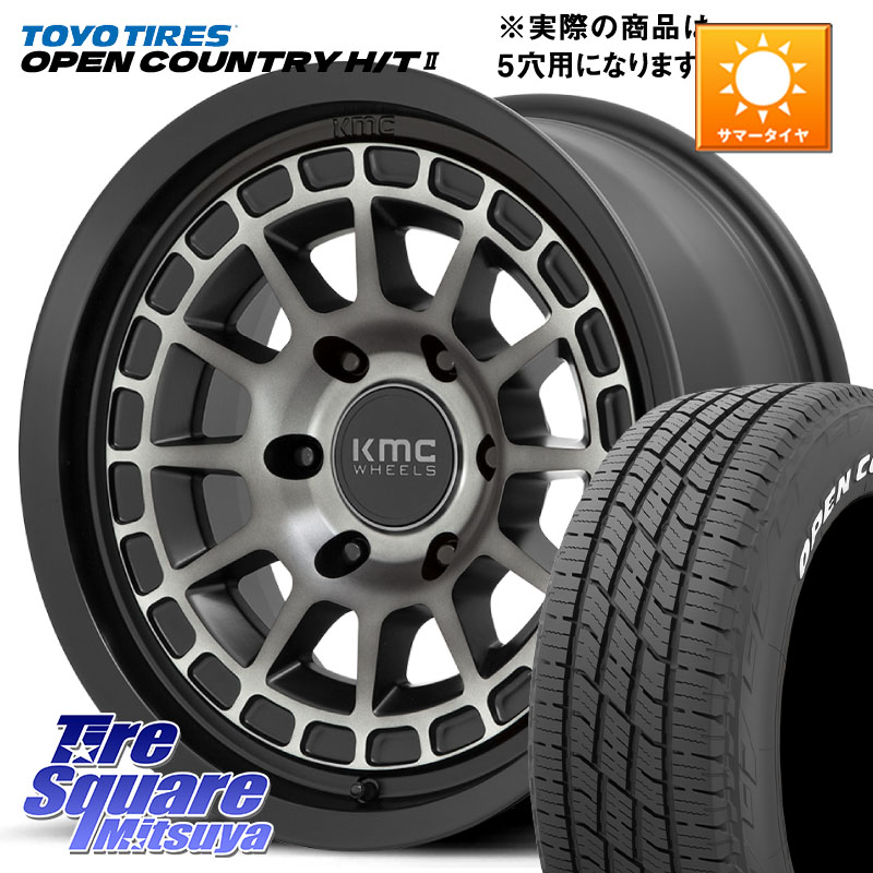 KMC KM719 CANYON GRAY 17インチ 17 X 8.0J +35 5穴 114.3 TOYOTIRES OPENCOUNTRY HT2 在庫● ホワイトレター ◆ サマータイヤ オープンカントリー H/T2 215/60R17 20系アルファード