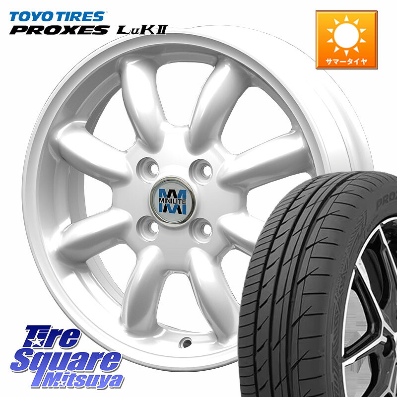 TOYOTIRES トーヨー PROXES LuK2 在庫● 軽自動車 サマータイヤ 155/65R14KOSEI MINILITE ホワイト ホイール 14インチ ミニライト 14X5.0J 40 4穴 100 ハイゼットアゲトラCustom車用※軽自動車専用ホイール※ キャリイ エブリイ アゲトラ｜タイヤスクエアミツヤ