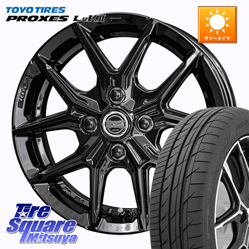TOYOTIRES プロクセス LuK2 在庫● PROXES 軽自動車 トーヨー 165/55R15KYOHO SMACK IG-TEC スマック ホイール 15インチ グロスブラック 15X5.5J 38 4穴 100｜タイヤスクエアミツヤ