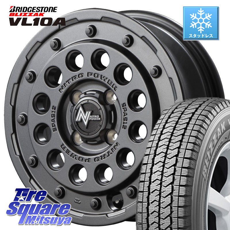 ブリヂストン BLIZZAK VL10A ブリザック スタッドレス ミツヤ 165/80R14 91*90 MANARAY MID ナイトロパワー H12 SHOTGUN BB ショットガン 14インチ 14 X 5.5J(JWL-T) +40 4穴 100
