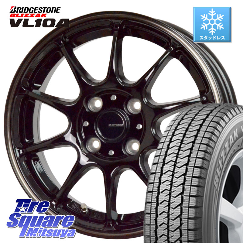 ブリヂストン BLIZZAK VL10A ブリザック スタッドレス ミツヤ 145/80R12 86*84 HotStuff G・SPEED P-07 ジー・スピード ホイール 12インチ 12 X 4.0J +43 4穴 100