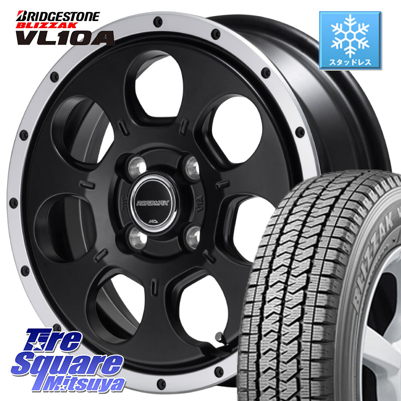 ブリヂストン BLIZZAK VL10A ブリザック スタッドレス ミツヤ 145/80R12 86*84 MANARAY MID ROADMAX WO-7 WO7 ロードマックス ホイール 12インチ 12 X 4.0J +40 4穴 100
