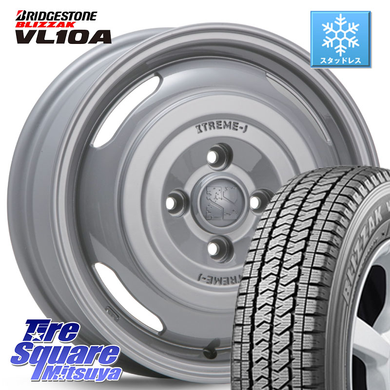 ブリヂストン BLIZZAK VL10A ブリザック スタッドレス ミツヤ 175/80R14 99*98MLJ JOURNEY ジャーニー XTREME-J エクストリームJ ホイール 14インチ 14X5.0J(JWL-T) 42 4穴 114.3 NV200 バネット 日産｜タイヤスクエアミツヤ