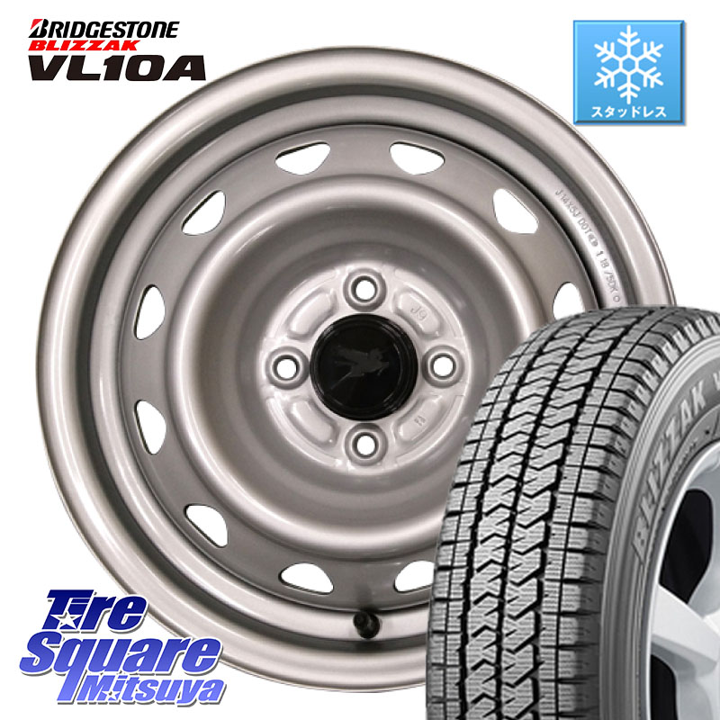 ブリヂストン BLIZZAK VL10A ブリザック スタッドレス ミツヤ 165/80R14 91*90 WEDS キャロウィン PC-504S スチールホイール 14インチ 14 X 5.0J(JWL-T) +40 4穴 100