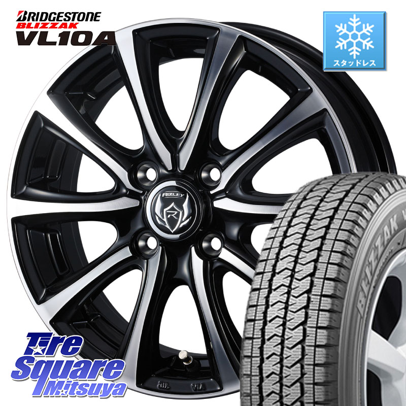 ブリヂストン BLIZZAK VL10A ブリザック スタッドレス ミツヤ 145/80R12 86*84 WEDS ウエッズ RIZLEY MS ホイール 12インチ ライツレー 12 X 4.0J +42 4穴 100
