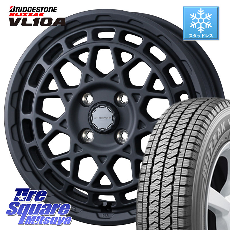 ブリヂストン BLIZZAK VL10A ブリザック スタッドレス ミツヤ 145/80R12 86*84 WEDS MUDVANCE X TYPE M ホイール 12インチ マッドヴァンス 12 X 4.0J +40 4穴 100