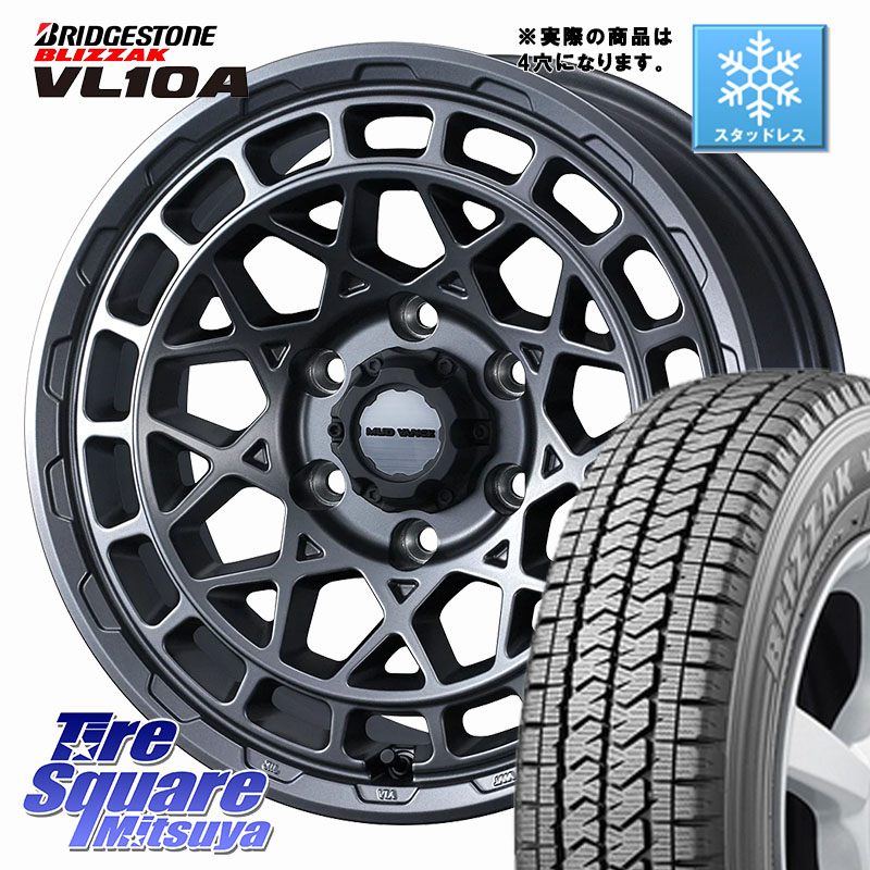 ブリヂストン BLIZZAK VL10A ブリザック スタッドレス ミツヤ 145/80R12 86*84 WEDS MUDVANCE X TYPE M ホイール 12インチ マッドヴァンス 12 X 4.0J +40 4穴 100