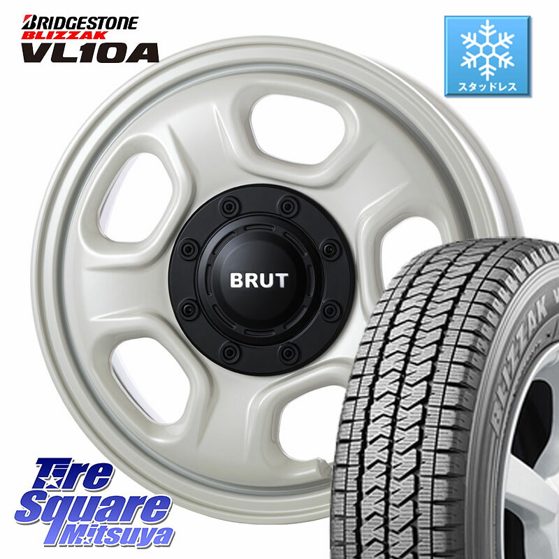 ブリヂストン BLIZZAK VL10A ブリザック スタッドレス ミツヤ 175/80R14 99*98 BRUT ブルート BR-33 BR33 ホイール 14インチ 14 X 4.5J +43 5穴 114.3