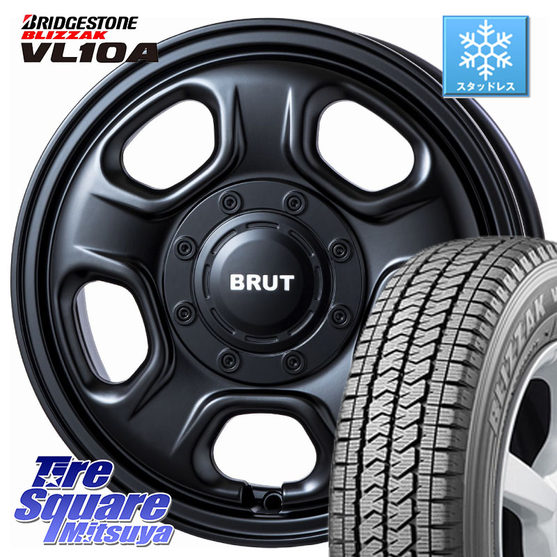 ブリヂストン BLIZZAK VL10A ブリザック スタッドレス ミツヤ 175/80R14 99*98BRUT ブルート BR-33 BR33 ホイール 14インチ 14X4.5J 43 5穴 114.3｜タイヤスクエアミツヤ