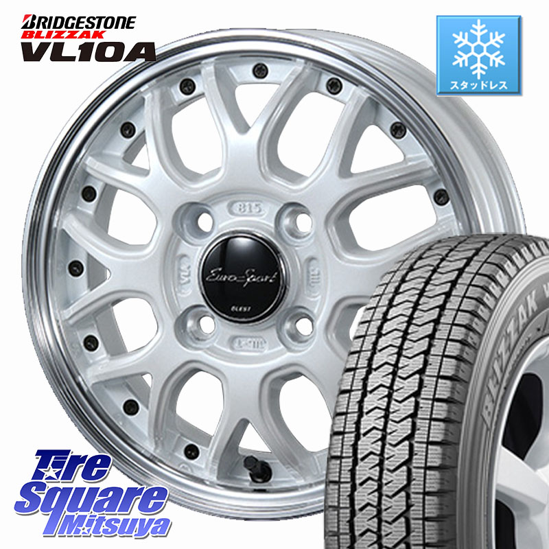 ブリヂストン BLIZZAK VL10A ブリザック スタッドレス ミツヤ 145/80R12 86*84 BLEST EuroSport Type815 軽自動車専用 ホイール 12インチ 12 X 4.0J +43 4穴 100