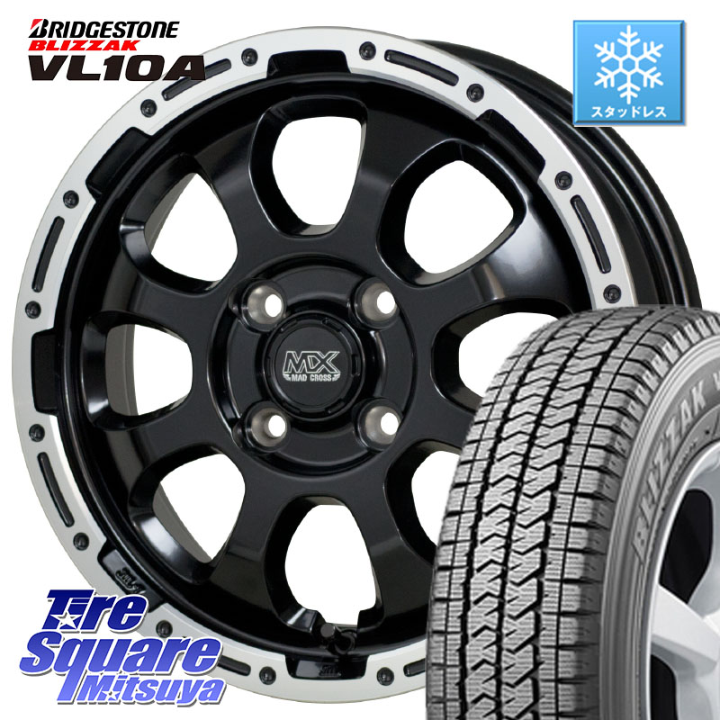 ブリヂストン BLIZZAK VL10A ブリザック スタッドレス ミツヤ 145/80R12 86*84 HotStuff マッドクロス GRACE グレイス BK 4H 在庫● ホイール 12インチ ★サマーセール★ 12 X 4.0J +43 4穴 100
