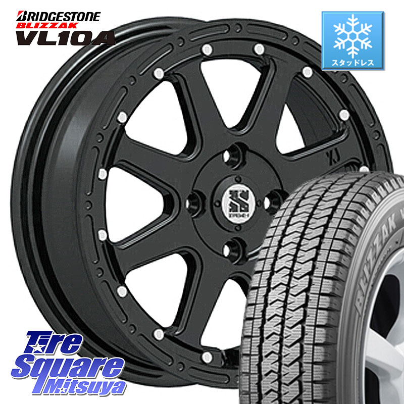 ブリヂストン BLIZZAK VL10A ブリザック スタッドレス ミツヤ 145/80R12 86*84MLJ XTREME-J エクストリームJ ホイール 12インチ 12X4.0J 42 4穴 100 バモスホビオ プロ PRO バモス|タイヤスクエアミツヤ