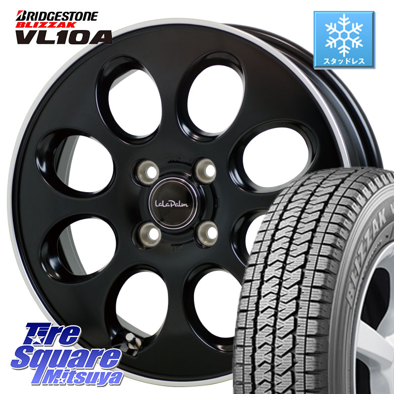 ブリヂストン BLIZZAK VL10A ブリザック スタッドレス ミツヤ 145/80R12 86*84HotStuff ララパーム オーバル LaLa Palm Oval ホイール 12X3.5J 42 4穴 100 エブリイバン/キャリイ/スクラムバン/クリッパー(バン・トラック) キャリイ｜タイヤスクエアミツヤ