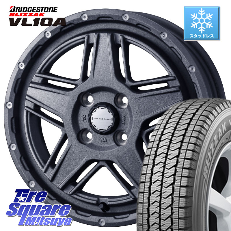 ブリヂストン BLIZZAK VL10A ブリザック スタッドレス ミツヤ 145/80R12 86*84 WEDS 40540 マッドヴァンス MUD VANCE 07 12インチ 12 X 4.0J +40 4穴 100