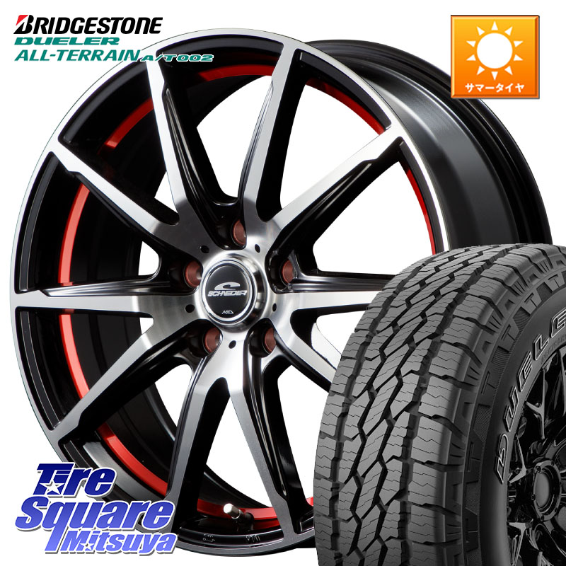 MANARAY MID SCHNEIDER シュナイダー RX02 RED 16インチ 16 X 6.5J +38 5穴 114.3 ブリヂストン デューラーAT002 在庫● アウトラインホワイトレター A/T002 サマータイヤ 215/70R16 デリカD:5