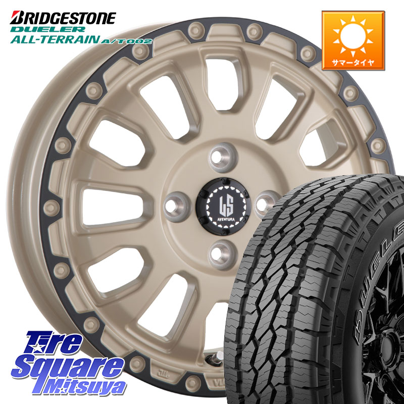 阿部商会 LA STRADA AVENTURA アヴェンチュラ GAR 16インチ 16 X 6.0J +40 4穴 100 ブリヂストン デューラーAT002 在庫● アウトラインホワイトレター A/T002 サマータイヤ 215/70R16