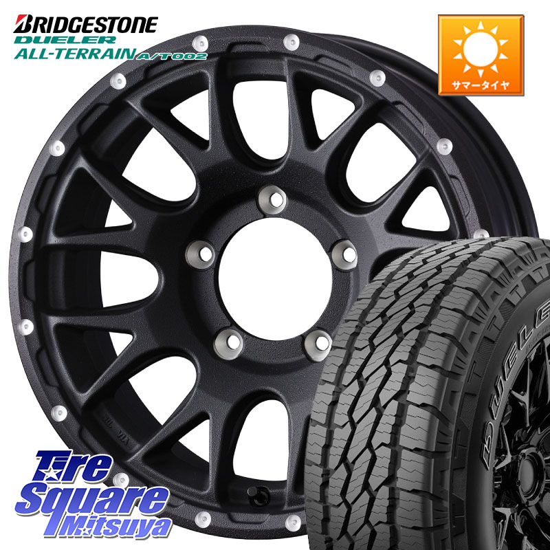 WEDS 41127 マッドヴァンス MUD VANCE 08 BK インセット-5 ホイール 16インチ 16 X 6.0J +0 5穴 139.7 ブリヂストン デューラーAT002 在庫● アウトラインホワイトレター A/T002 サマータイヤ 215/70R16 ジムニー専用(要オーバーフェンダー等) ジムニ－シエラ・ノマド(