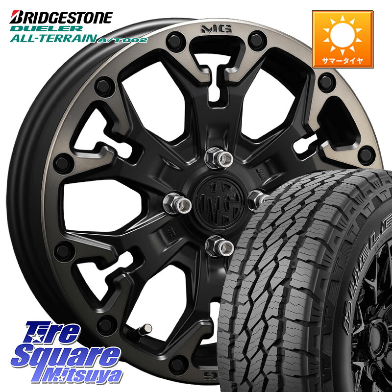 CRIMSON MG GOLEM Jr ホイール 16インチ 16 X 6.0J +38 4穴 100 ブリヂストン デューラーAT002 在庫● アウトラインホワイトレター A/T002 サマータイヤ 215/70R16