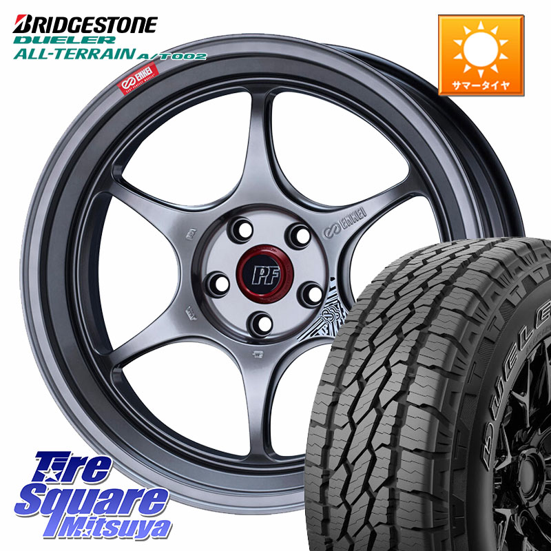 ENKEI エンケイ PerformanceLine PF06 シルバー ホイール 16インチ 16 X 6.5J +38 5穴 100 ブリヂストン デューラーAT002 在庫● アウトラインホワイトレター A/T002 サマータイヤ 215/70R16